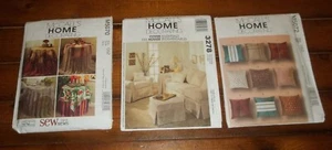 Menge 3 Vintage McCalls Dekorationsmuster Schonbezüge Kissen Tischröcke ungeschnitten - Bild 1 von 8