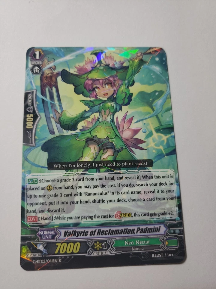 Cardfight!! Vanguard Valkyrie of Reclamation, Padmini G-BT02/028EN R CFV NM Rare - Image 1 of 4