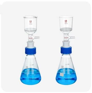 Glass Flask/Bottles + Filter Funnel Set 250ml-3000ml for Lab Filtration ca - Picture 1 of 12