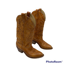 Vintage Texas Brand Boot Co. Cowgirl Boots Honey Brown Leather Women’s Size 6M