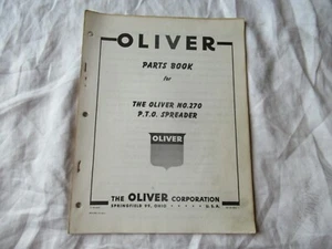 Oliver 270 PTO manure spreader parts book catalog manual - Picture 1 of 8