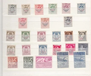 BELGIUM 1929-1948 railways 4 full MNH sets (CV $250 EUR233) - Picture 1 of 1