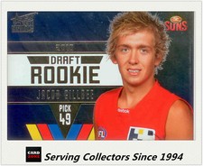 2011 Select AFL Infinity Draft Rookie Card DR24 Jacob Gillbee (Gold Coast)