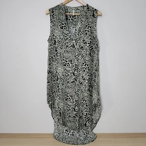 Spicy Sugar Dress Womens 10 Green Black Leopard Spot Sheath - Picture 1 of 9