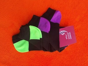 Damen Herren Unisex Sneaker Socken 4er Pack Set Neu B-Ware Neon Gr. 39-42  1131 - Picture 1 of 11