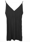 SANDRO Nightwear Women's (EU) 36 Silk Blend Transparent V Neck Sleeveless Black