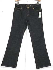 Neu mit Etikett Gr. 8 Reg Michael Kors 8-3/4" Rise Bootcut Stretch Jeans schwarz 32 x 33 - Bild 1 von 12