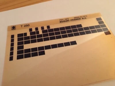 Suzuki T250 T 250 Micro Enchufe Piezas List Catálogo Microficha - Imagen 1 de 2