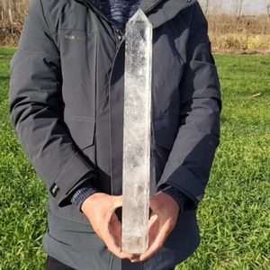 4LB Natural white crystal Quartz obelisk crystal Reiki healing - Picture 1 of 13