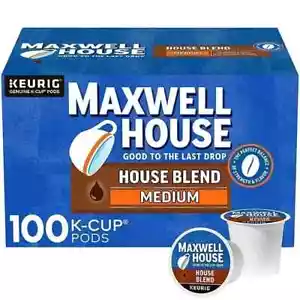 Maxwell House Medium Roast K-Cup Coffee Pods, House Blend 100 ct.(Makes The Day) - Picture 1 of 4
