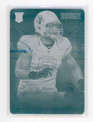 2013 Panini Black Printing Plate Kevin Minter RC #1/1  - Arizona Cardinals - Image 1 of 2