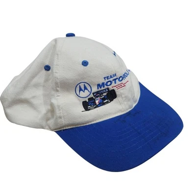 Vintage Michael Andretti Team Motorola Racing Cap Signed Race Car Driver - Image 1 of 4