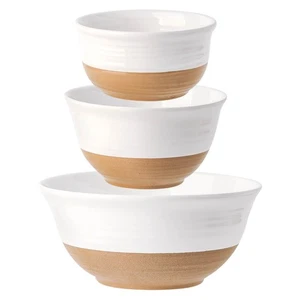 Ceramic Bowls Set, Large Mixing Bowls Set of 3 for Cooking, Baking, Prepping,... - Picture 1 of 7