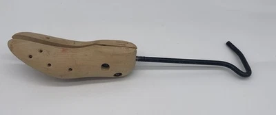 Camilla de zapatos ajustable vintage de madera para mujer 7W-10N con mango de metal Foto 1 de 4