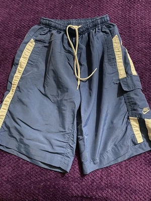 NIKE Youth Boys Size Medium Swimming Trunks Boardshorts Blue And Gray. Pre-owned - Image 1 of 4