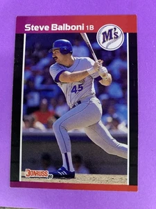 1989 Donruss   #143  Steve Balboni Seattle Mariners - Picture 1 of 2