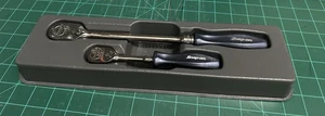 Snap-on Power Blue Dual 80 1/4” 3/8” Ratchet Set With Tray - Picture 1 of 1