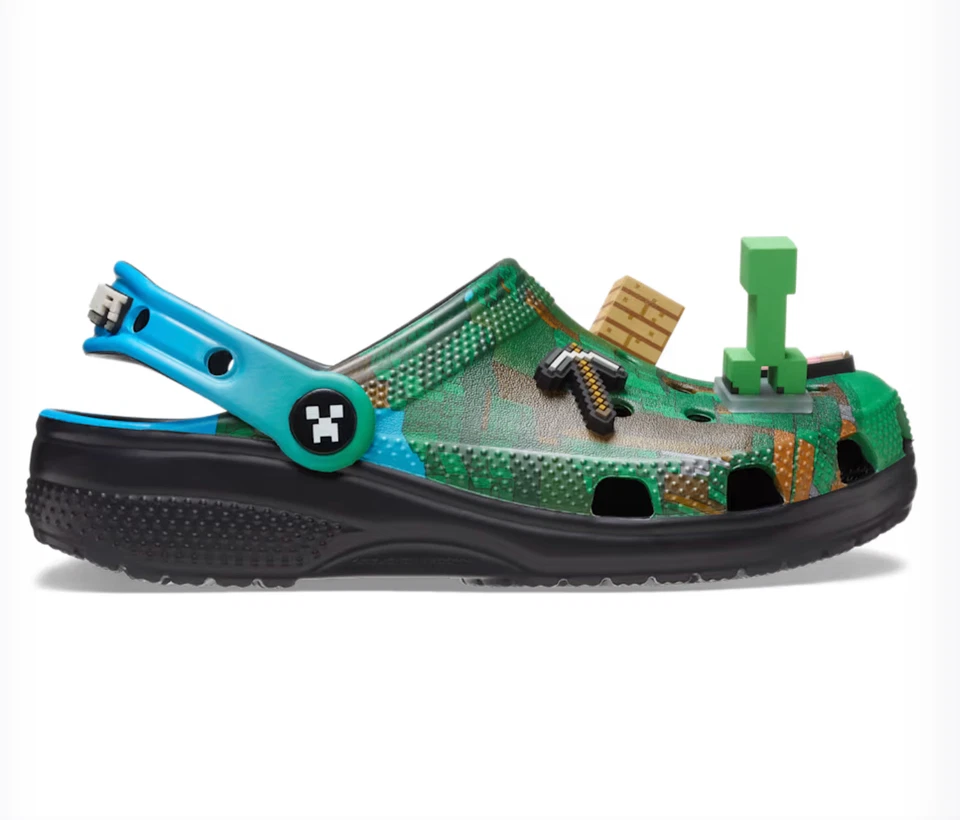 Zapatos Minecraft Crocs Niños Talla J2 LIGHT UP-Edición Limitada Nuevos con Etiqueta Foto 1 de 4