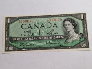 1954 Canada $1 Dollar Bill THE CRISPEST I HAVE SEEN WILL NOT DISSAPOINT.!! - Picture 1 of 4