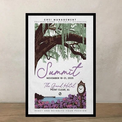 Summit Point – Clear AL Concert Poster, Nov 18–21 2025 Live Music Art Print - Image 1 of 4