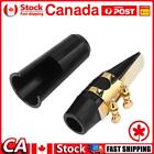 Sax Saxophone Mouthpiece with Cap Buckle Reed Mouthpiece Pads (Alto Gold) CA