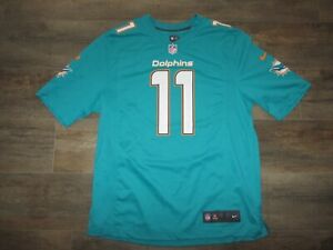 Miami Dolphins Mike Wallace Nike NFL Football Jersey #11 Team Teal L Vintage