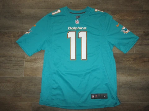 Miami Dolphins Mike Wallace Nike NFL Football Jersey #11 Team Teal L Vintage Cover