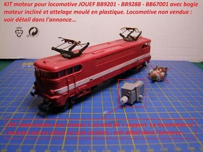FAIT MAIN Kit Motorisation locomotive BB9200-BB67001 bogie incliné en plastique JOUEF HO