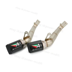 Mid Exhaust Pipe Carbon Fiber Escape System 47MM For Honda CBR1000RR 2008-2016 - Picture 1 of 12
