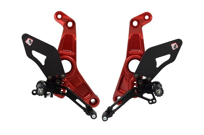 Ducabike Ducati Monster 1200R Adjustable Rearsets - Red-Black - Изображение 1 из 1