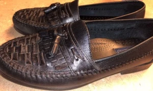 VESTIDO OXFORD STAFFORD ESSENTIALS NEGRO TEJIDO CUERO SIN CORDONES BORLA 8 1/2M - Imagen 1 de 9