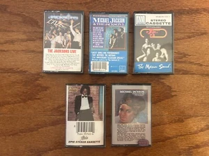 (5) Vintage "MICHAEL JACKSON/THE JACKSON 5" Music Cassette Tapes Lot, RARE! - Picture 1 of 19