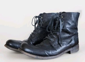 John Varvatos Combat Boots Herren 13 Collection Six O Six Italy Pebbled Leather - Bild 1 von 19