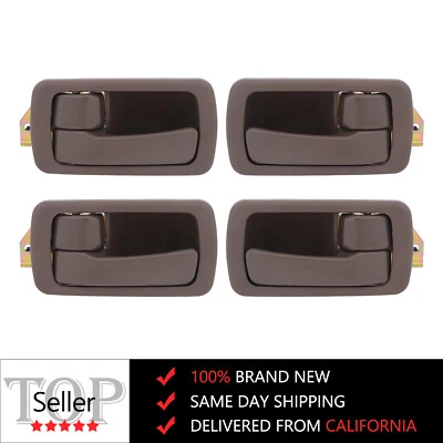 4x Marrón Interior Delantero Trasero Izquierdo Derecho para 92-96 Camry Interior Manijas de Puerta Foto 1 de 4