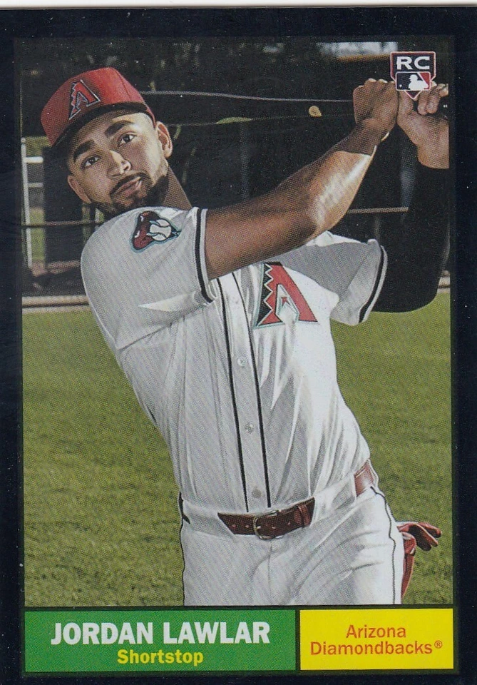 JORDAN LAWLAR TOPPS ARCHIVES ROOKIE BLACK FOILBOARD FOIL RC DIAMONDBACKS 91 2024 - Image 1 of 1