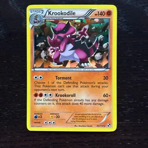 Krookodile 65/114 Pokemon Black & White Holo Rare Card MP - Picture 1 of 3