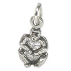 Gorilla Ape Tiny sterling silver charm .925 x 1 Tiny Gorillas charms-