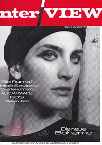 German InterVIEW Magazine Spring 2017 JANE MOSELEY Ella Rumpf CHLOE SEVIGNY @NEW - Picture 1 of 11