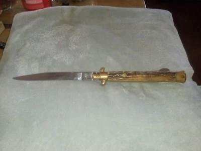 Vintage Kissing Crane Stiletto Germany KC 45 Rostfrei Oversized Folding Knife - Image 1 of 4