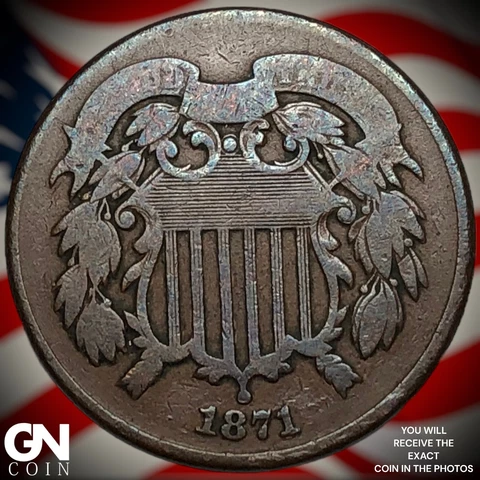 1871 2 Cent Piece  Q8173 Cover