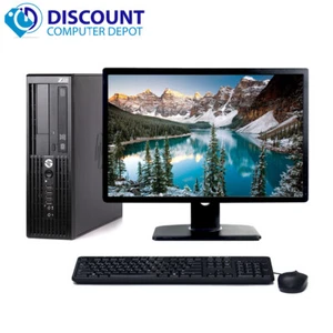 HP Workstation Desktop Computer Core i5 500GB HD NEW SSD 22" LCD Windows 10 WIFI - Picture 1 of 11