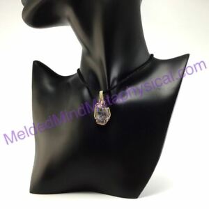 MeldedMind Handmade Faceted Purple Kunzite Gold Wire Wrapped Pendant 230