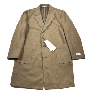 Calvin Klein Marcel Slim-Fit Overcoat Mens 46R 46 Tan Brown $450 - Picture 1 of 12