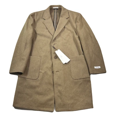 Calvin Klein Marcel Slim-Fit Overcoat Mens 46R 46 Tan Brown $450 - Image 1 of 4