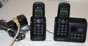 Emerson Dect 6.0 Digital Cordless Phones Bases Answering Machine EM6120-2