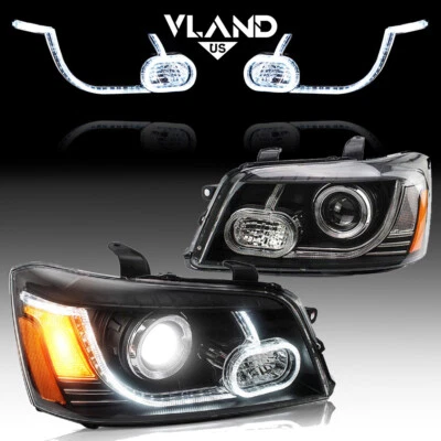 Juego de faros proyectores VLAND para Toyota Highlander SUV 1ª generación 2001-07 LED DRL Foto 1 de 4