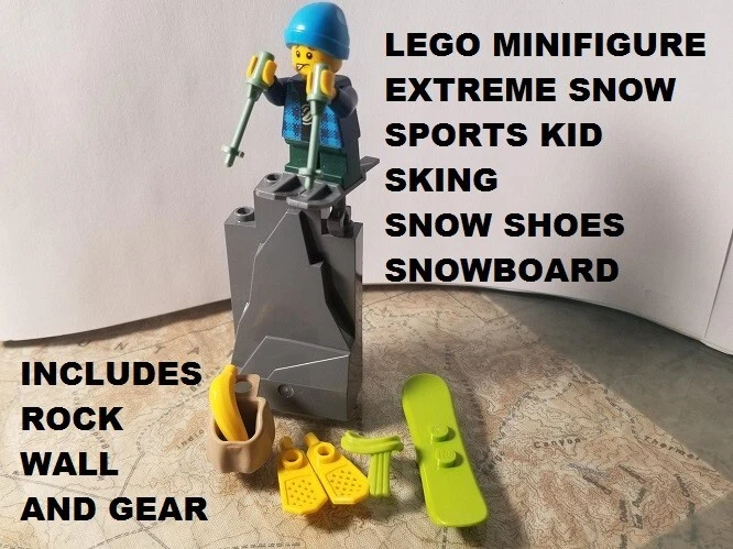LEGO Banana Niño Invierno Deportes Esquís Snowboard Nieve Zapatos Gorro PIERNAS CORTAS Bufanda Foto 1 de 1