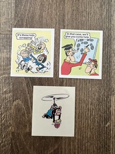 3x Merlin (D.C.Thomson) Comic Scrap-Book Stickers (1991) Beano Dandy Comic Book