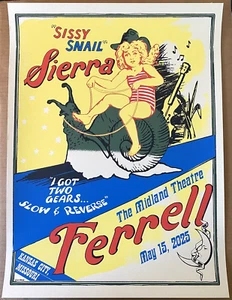 PÓSTER OFICIAL SIERRA FERRELL Kansas City MO 15 de mayo de 2025 concierto serigrafiado - Imagen 1 de 5