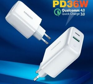 36W USB PD Charger Quick Charge 4.0 QC 3.0 For Phone Wall Type C Power Adapter
